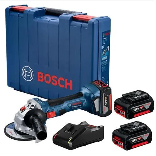 Esmerilhadeira Bateria Bosch GWS 180-LI + 2 BAT + Maleta