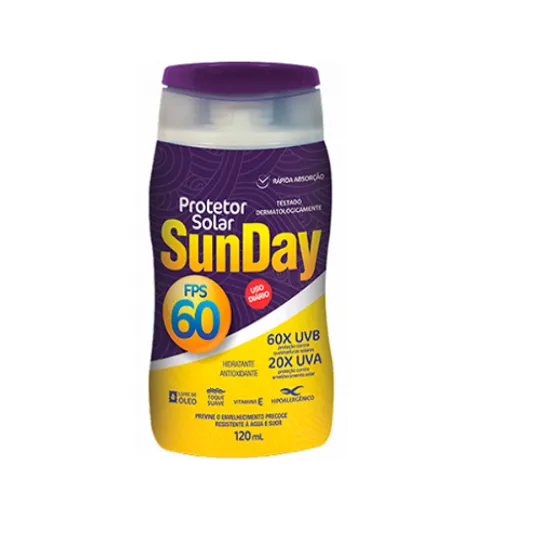 Protetor Solar FPS60 Nutriex Sunday 120ml