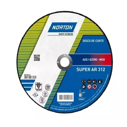 Disco Corte Norton Super Aço/Inox AR312 4.1/2