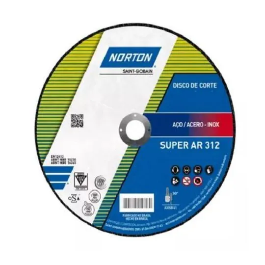 Disco Corte Norton Super Aço/Inox AR312 7