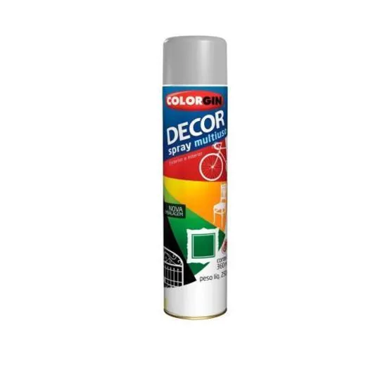 Tinta Spray 360ml/250Gr Colorgin Cinza