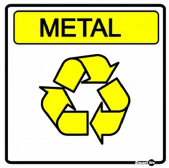 Placa Lixo Metal 18x18